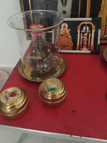 Customer photo review of Glass Lamp Cover / Wind Protector For Diya