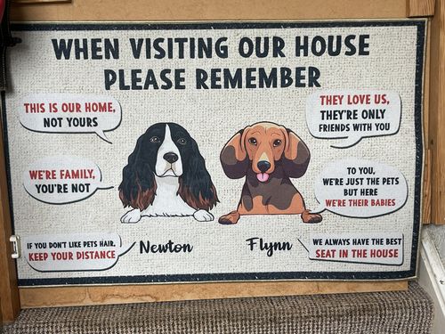 Customer photo review of Remember When Visiting Our House - Custom Doormat