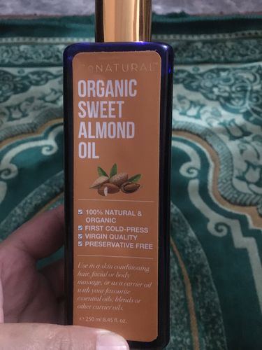 Customer photo review of Organic Sweet Almond Oil