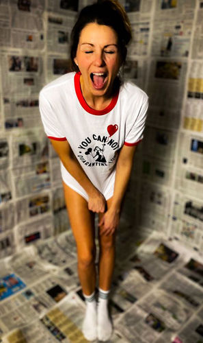 Customer photo review of RETRO RINGER ORGANIC SHIRT MÄDELS • YOU CAN NOT QUARANTINE LOVE