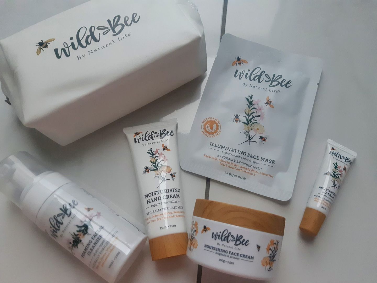 Customer photo review of Wild Bee Skincare Essentials Pack