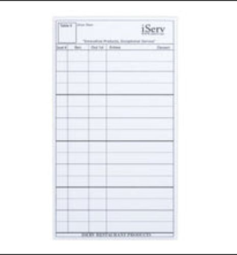 iserv order pads guest checks 1 top rated in the restaurant industry