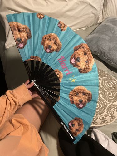 Customer photo review of Custom Hand Fan