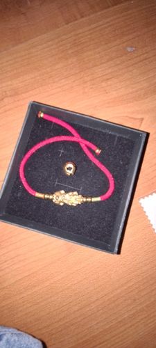 Customer photo review of Hand Knitted Lucky Red Rope Color Changing Pixiu Bracelet