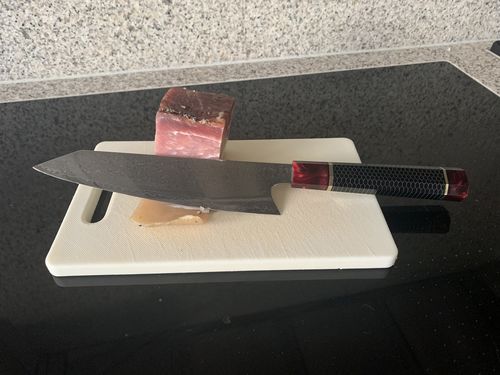 Customer photo review of "Hidama" Damascus Steel Chef's Knife