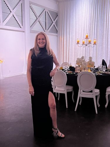 Venette Velvet Slit Dress by Ronny Kobo 