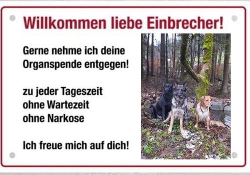 Customer photo review of Personalisierbares -Foto- Schild "Einbrecher"