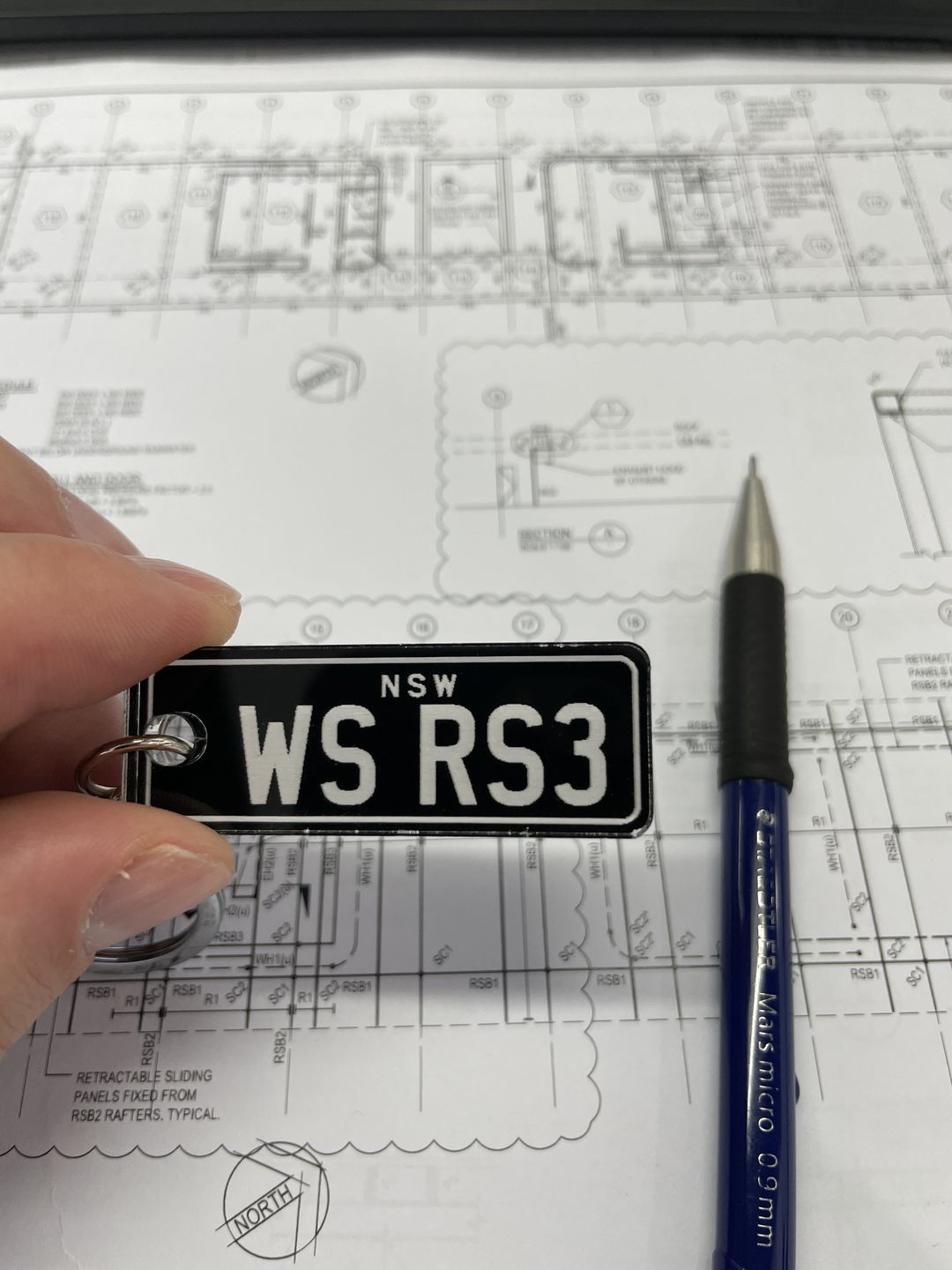 Customer photo review of NSW Premium Licence Plate Custom Keychain