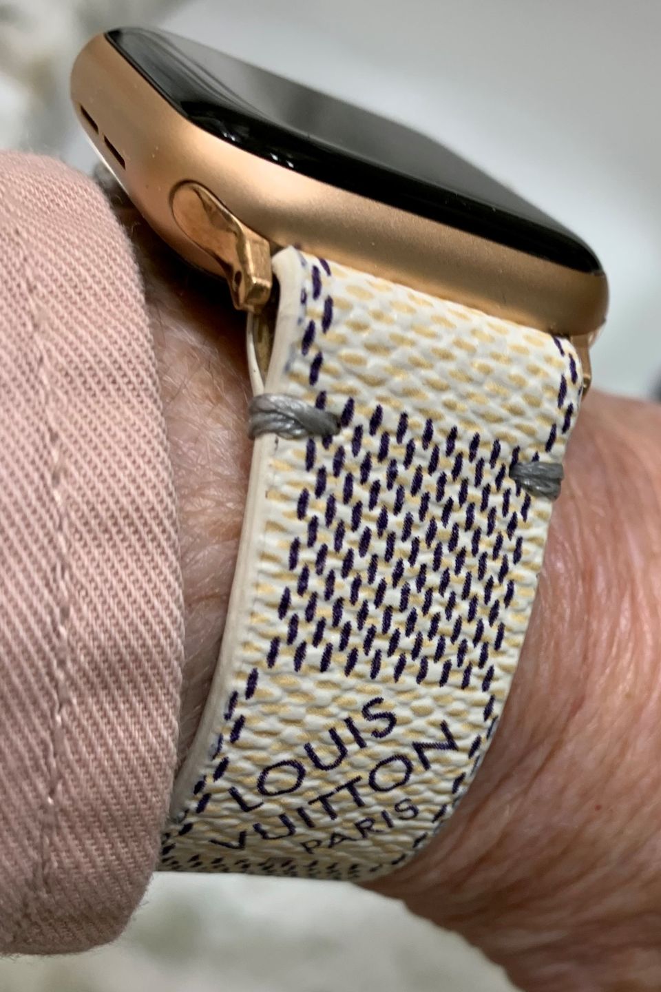 Customer photo review of Apple Watch Band Classic LV Monogram Damier Azur