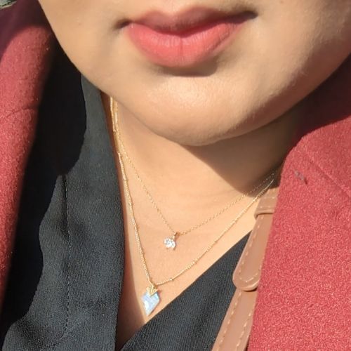 Customer photo review of Moonstone Gemstone Necklace