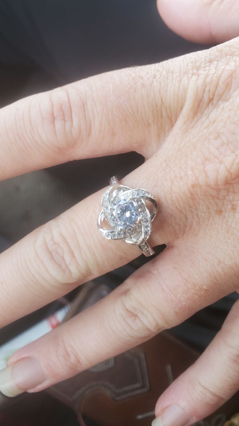 Customer photo review of Daughter | I Held You First | Love Knot Ring