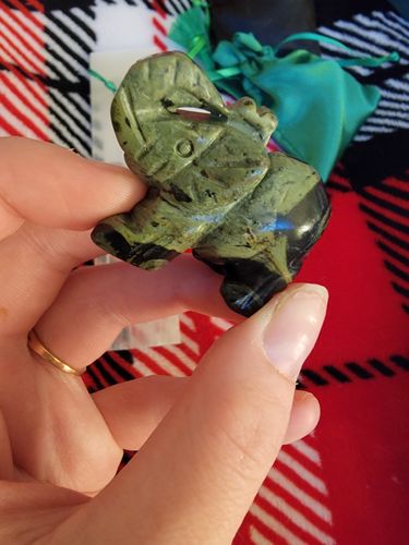 Customer photo review of Crystal Elephants-Tiger’s Eye & Crocodile Jasper