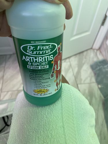 Customer photo review of Dr. Fred Summit Arthritis & Sport Epsom Salt, Wintergreen, 16 Oz.