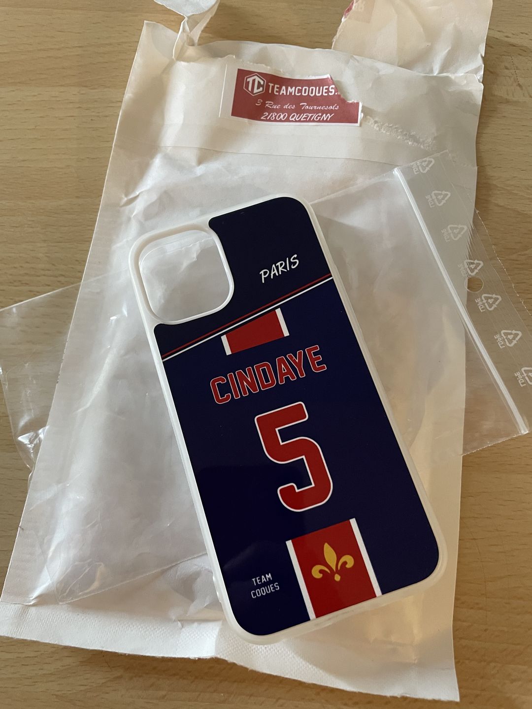 Customer photo review of Coque foot PARIS SG Domicile 1 personnalisable - TEAMCOQUES