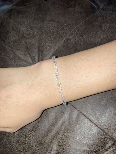 Customer photo review of #clearcoat006 Swarovski 4mm gem bracelet