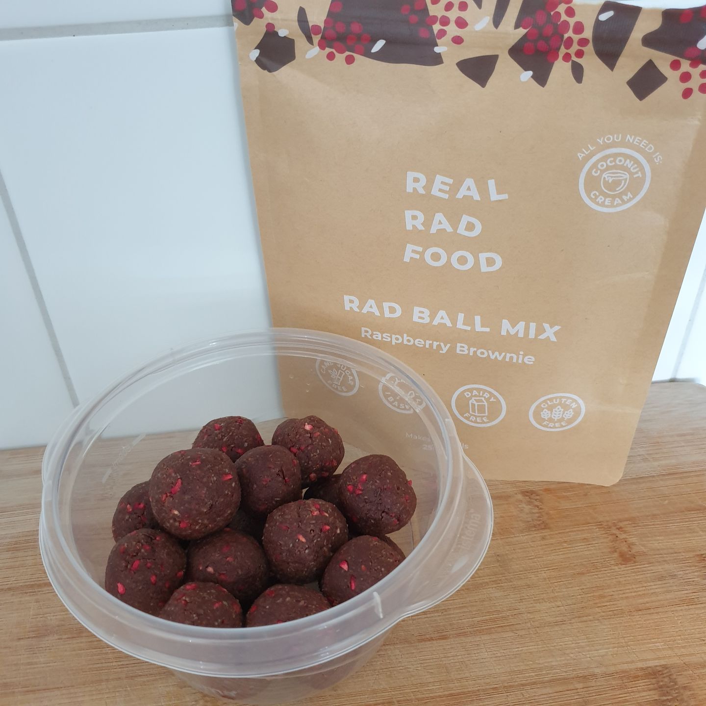 Customer photo review of Raspberry Brownie Rad Ball Mix
