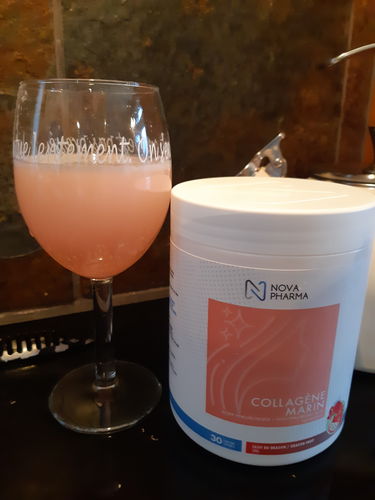 Customer photo review of Nova Pharma - Collagène Marin + Acide Hyaluronique 390g