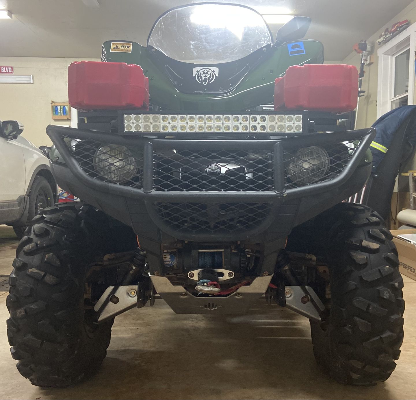 Customer photo review of Aluminum Central Skid Plates for Yamaha Grizzly 550/700