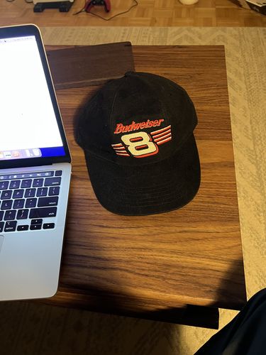 Customer photo review of Vintage Nascar Budweiser Dale Earnhardt Jr Strapback Hat