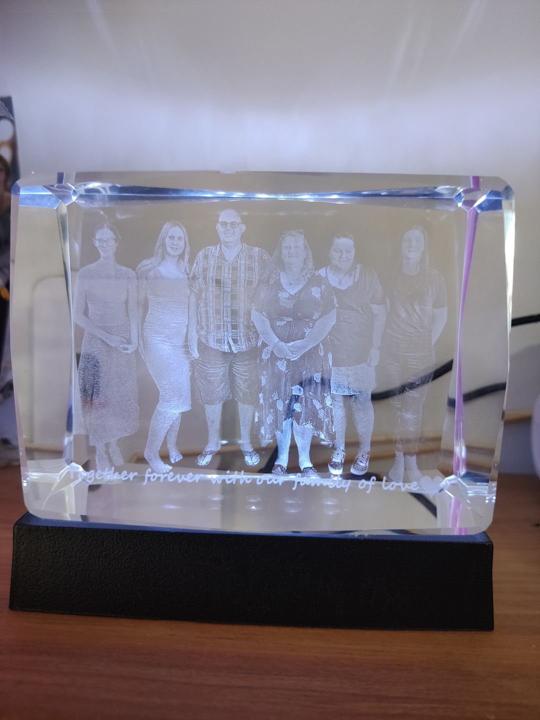 Customer photo review of Big Crystal Rectangle - 80mm x 110mm x 60mm