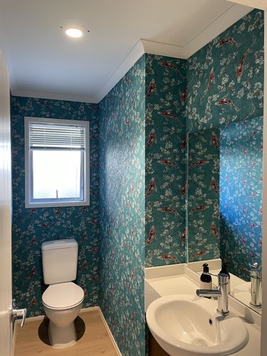Customer photo review of Koi and Blossom Wallpaper - 3 Colours