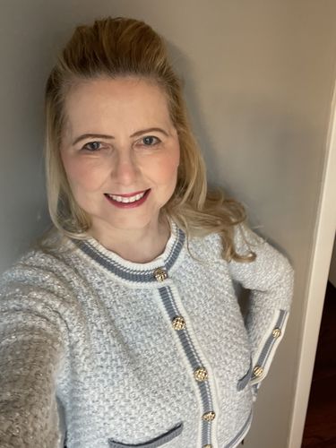 Customer photo review of Contrast Trim Tweed Button Front Cardigan (SELECT SIZES FOE PRE-ORDER)