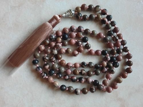 Customer photo review of Tiger`s Eye Stone Bead Mala 108 Beads Necklace-Fengshui Calabash