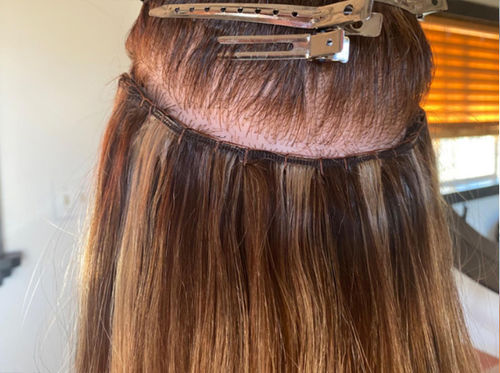 Customer photo review of New Style Genius Wefts Thin and Soft No shedding Ombre Color