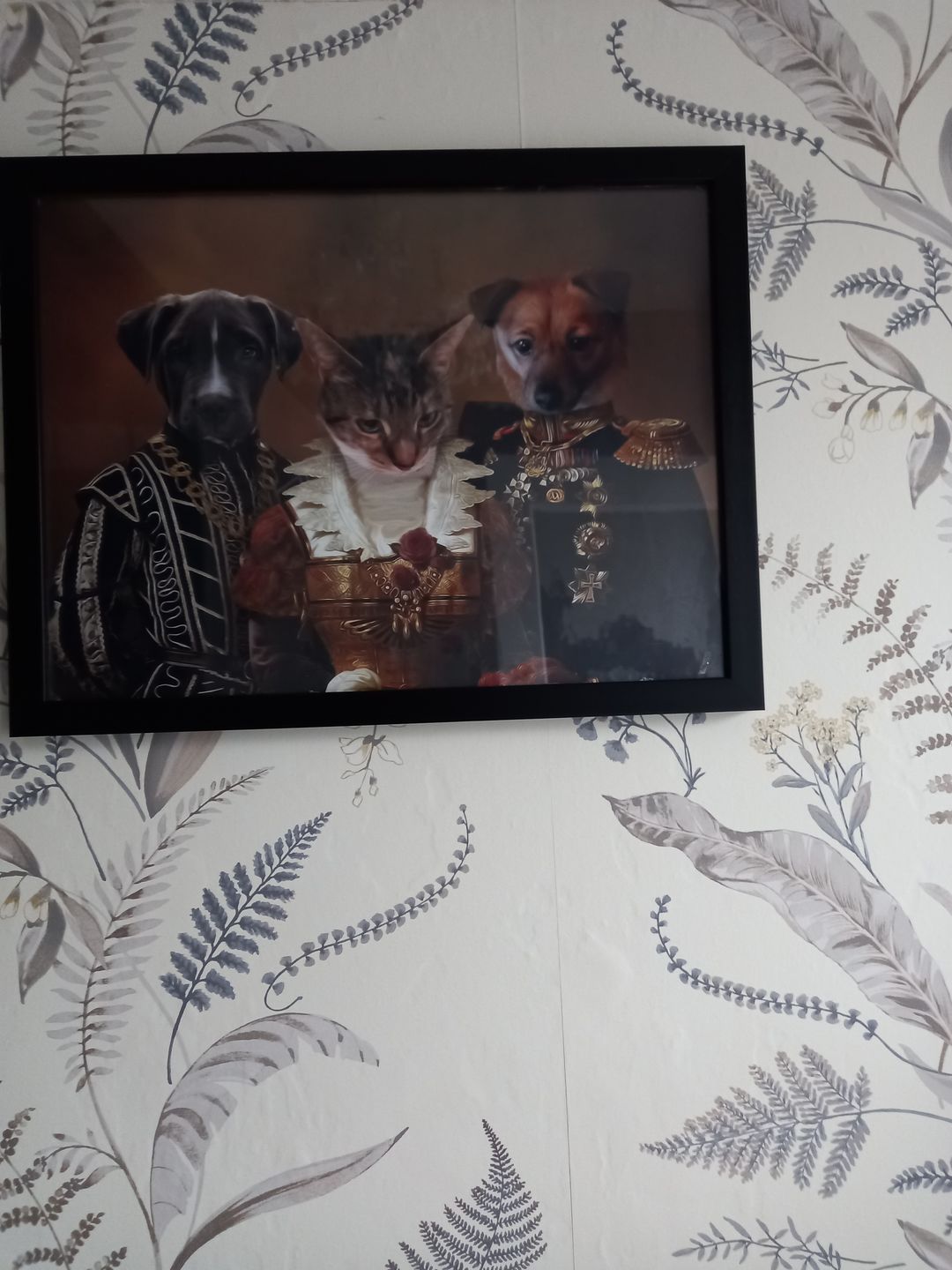 Customer photo review of The Nobles: Custom Pet Portrait