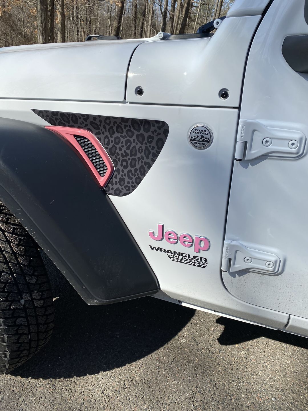 Customer photo review of Animal Print Fender Vent Premium Wrap Decal for Wrangler and Gladiator