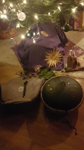 Customer photo review of Steel Tongue Drum "Premium" -  13″ - 15 Tongues - C Major