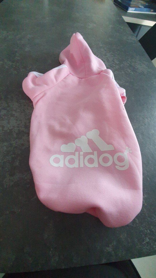 Customer photo review of Felpa "Adidog" Rosa