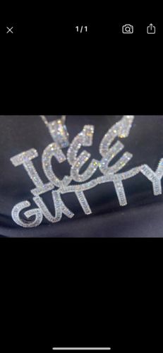 Customer photo review of Custom Baguette Letter Necklace