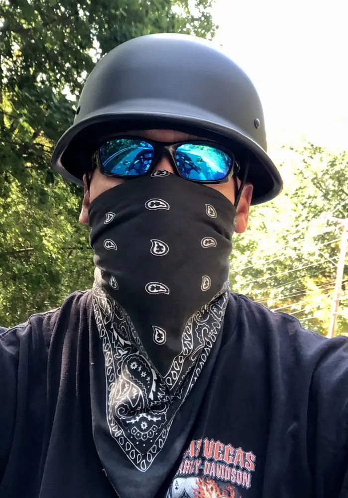 Customer photo review of Mayan Style Half Helmet Lightweight Face German Style DOT Helmet - Matte Black