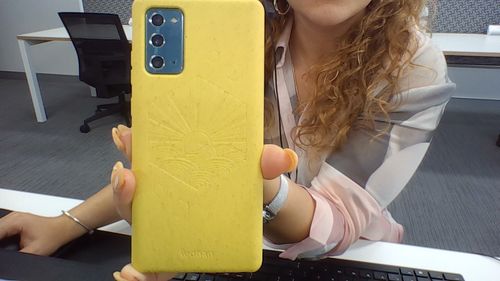 Customer photo review of Eco Friendly Galaxy Note 20 Phone Case - Sunset in Yellow