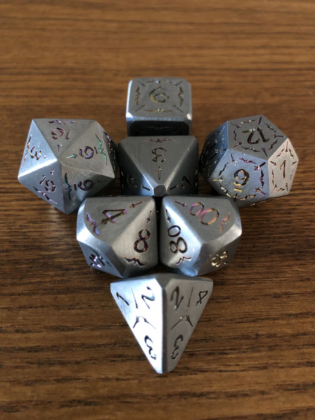 Customer photo review of SWORD OF THE HOLY KNIGHT METAL DICE SET