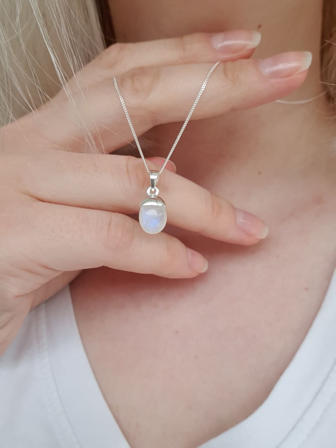 Customer photo review of Berlock Trumlad Månsten Silver