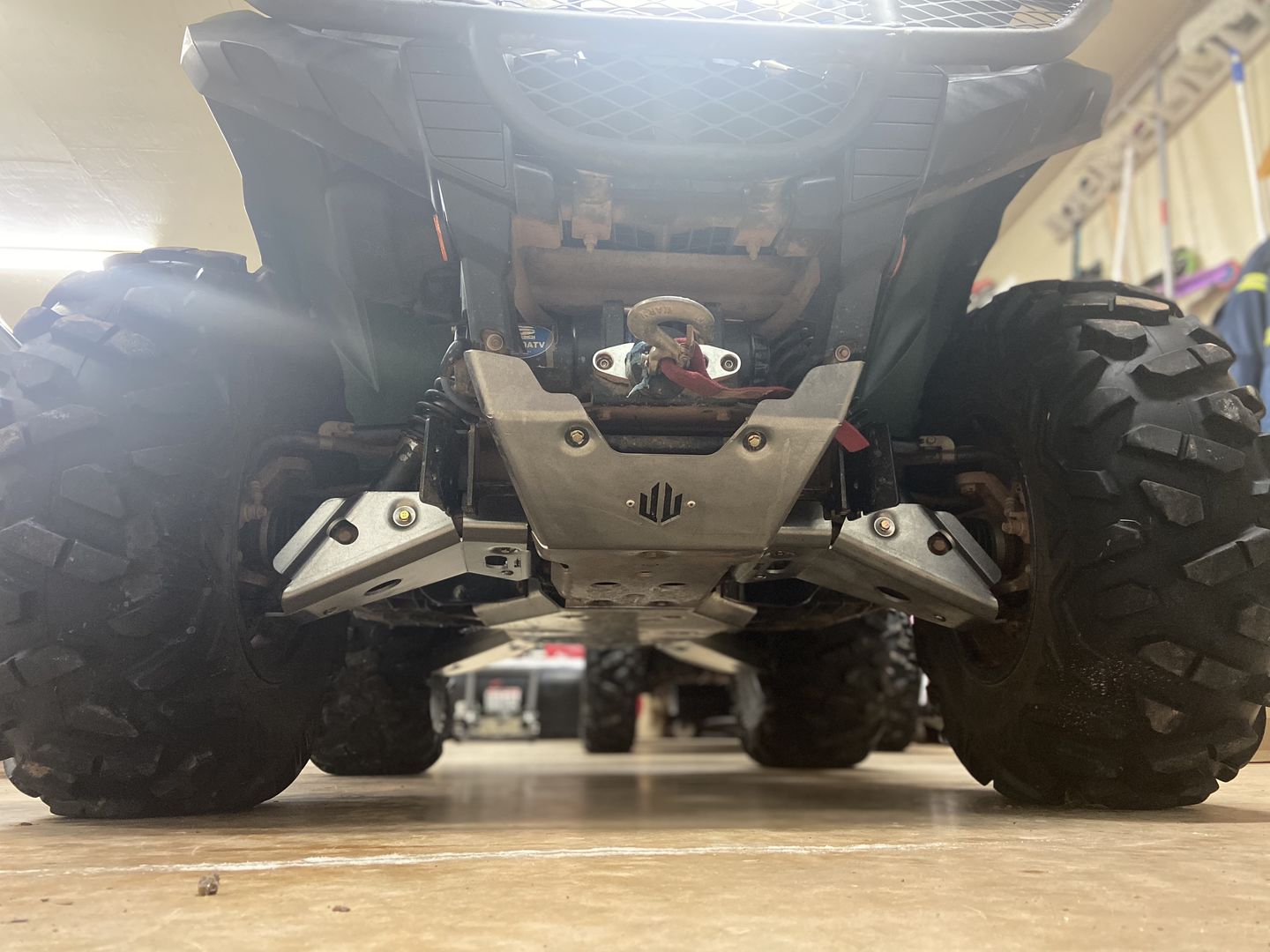 Customer photo review of Aluminum Central Skid Plates for Yamaha Grizzly 550/700