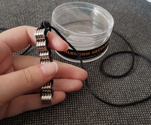 Customer photo review of Silkworm Necklace