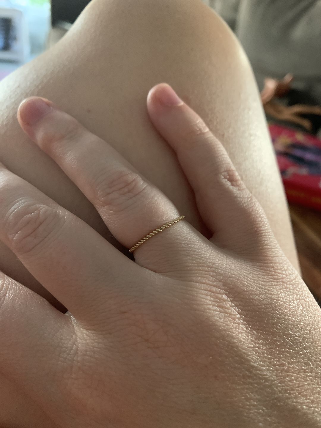 Customer photo review of Yellow Gold Filled Twisted Stack Ring