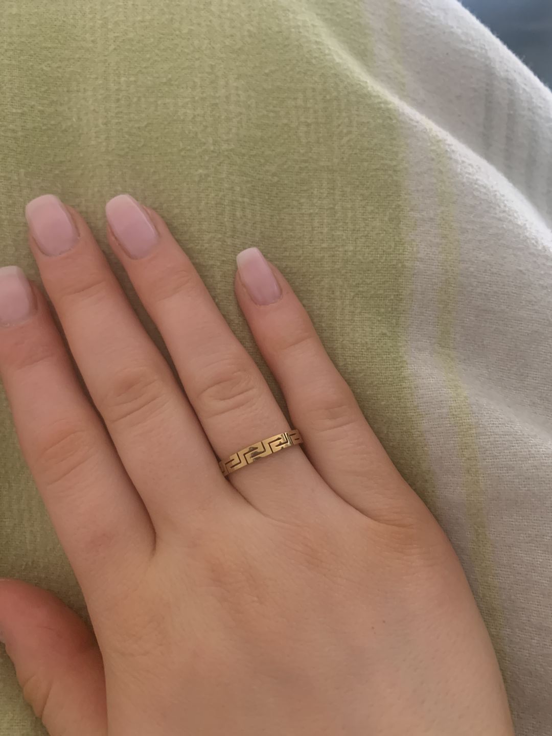 Customer photo review of Troja Ring | 18K vergoldet