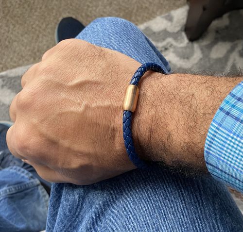 Customer photo review of Leather Single Wrap
