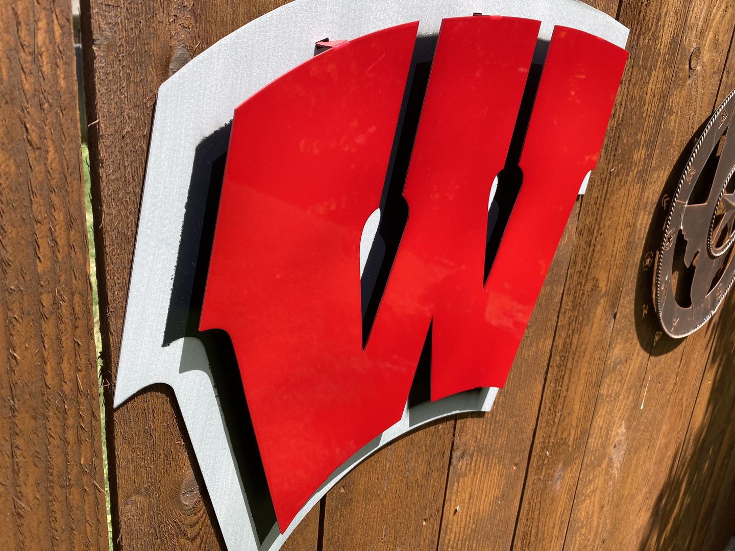 Customer photo review of University of Wisconsin "W" 3D Vintage Metal Artwork
