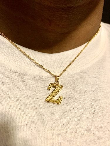 Customer photo review of 18K Gold Initial Necklace | Anklet