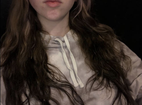 Customer photo review of Classic Tape In Hair Extensions Brown Color Straight & Body Wave