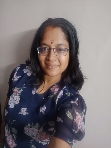 Customer photo review of Deep Blue Chiffon Jeans Top