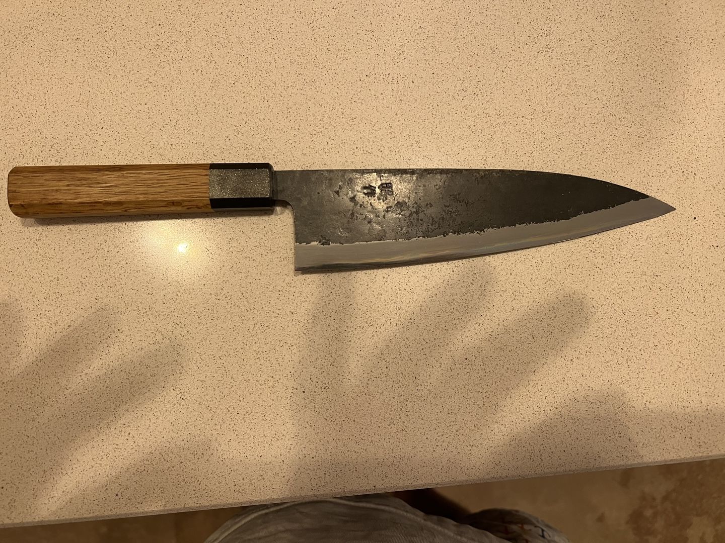 Customer photo review of Akira-Saku White #1 Funayuki Gyutou 210mm (8.2")