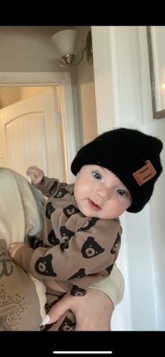 Customer photo review of Cozy Knit Baby Beanie
