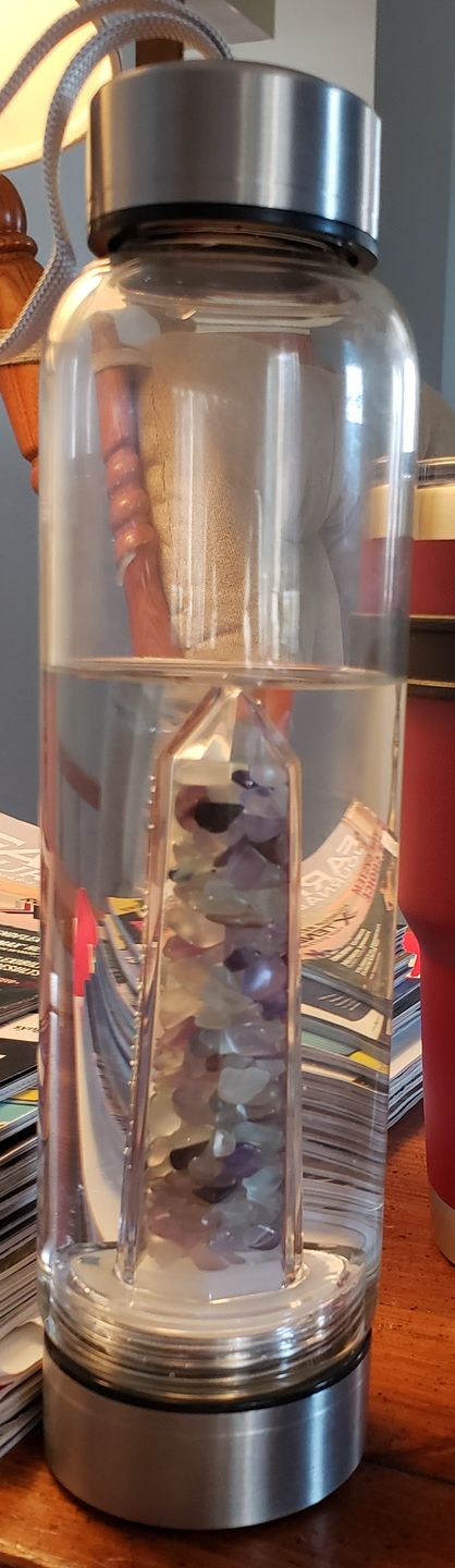 Customer photo review of Crystal Elixir Water Bottle