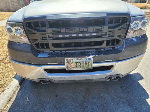 Customer photo review of Armor Grille w/Off-Road Lights, Replaceable Letters- Matte Black for 2004-2008 Ford F150